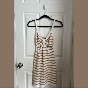 Aerie Striped Knit Mini Sweater Dress